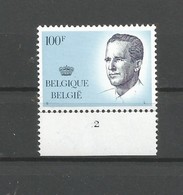 OCB 2137 Postfris Zonder Scharnier ** Imet Plaatnummer 2 - 1981-1990 Velghe