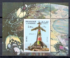 1972 SHARJAH APOLLO 11 Souvenir Sheets Perforated MNH - Sharjah