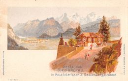 Restaurant Luegibrückli Im Mitte Intrlaken St. Beatenbergstrasse - Litho. - Beatenberg - Beatenberg