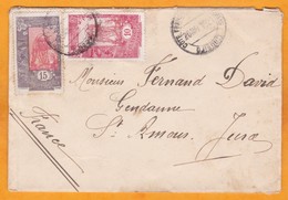 1921 - Enveloppe De Djibouti, Côte Française Des Somalis Vers Saint Amour, Jura, France  - Affranchissement 25 C - Cartas & Documentos