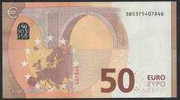 50 EURO ITALIA  SB  S029  Ch. "37"  - DRAGHI   UNC - 50 Euro