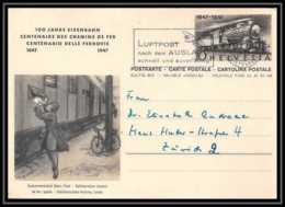 0612 Suisse Entier Postal Stationery Chemins De Fer  Train 1948 - Trains
