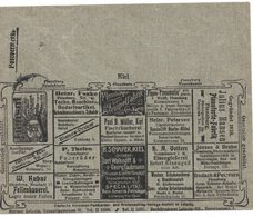 Enveloppe Publicitaire Allemande Vendue à Tarif Réduit (1905) Série De KIEL FLENSBURG : Pneumatique, Vélo, Huile, Cylind - Ciclismo