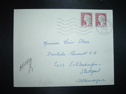 LETTRE Pour ALLEMAGNE TP M. DE DECARIS 0,25 X2 OBL.MEC.29-9 1964 BOIS COLOMBES (92) - 1960 Marianne (Decaris)