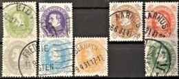 DENMARK 1930 - Canceled - Sc# 210, 211, 213, 214, 215, 216, 217, 219 - Used Stamps