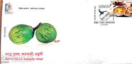 Geographical I Tag, Mattu Gulla, Green Brinjal, Favourite Vegetable,Brinjal Embossed On Cover,Special Cover, India, Inde - Groenten