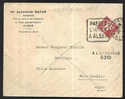 Algérie  Lettre Du 21  03  1932  D'Alger  Intérieur   Retour à L' Envoyeur - Covers & Documents