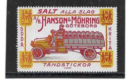 4199q: Reklamemarke Salt/ Soda/ Oldtimer, Vignette Ca. 1914 **, Göteborg - Ongebruikt