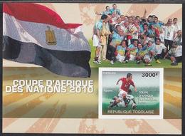 Africa Cup Of Nations Soccer Football Togo MNH Imperf S/S Stamp 2010 - Coppa Delle Nazioni Africane