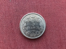 BELGIQUE MONNAIE DE 5 Francs 1933 - 5 Francs & 1 Belga