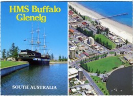 AUSTRALIA  SA  GLENELG  HMS Buffalo  Aerial View Of Glenelg - Andere & Zonder Classificatie