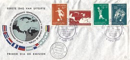 Netherlands Antilles 1957 Aruba Football Championship FDC Cover - Coppa America