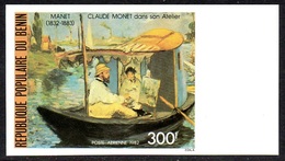 Delcampe - Benin Dahomey A 306 Imperforé Manet , L'atelier De Monet - Impressionisme