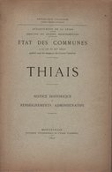 Etat Des Communes - Thiais - 1898 - Notice Historique Et Renseignements Administratifs - 1801-1900