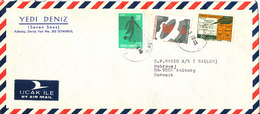 Turkey Air Mail Cover Sent To Denmark Karaköy 17-1-1976 - Poste Aérienne