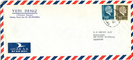 Turkey Air Mail Cover Sent To Denmark Istanbul 21-3-1978 - Poste Aérienne