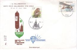 Enveloppe Par Ballon - Vol Du 30 Et 31 Juillet 1994 - Timbres 2543 Et 2533 - Buzin - 1991-2000
