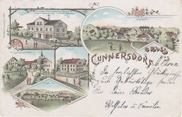 Litho AK Cunnersdorf Laden Hamann Freigut A Reinhardtsgrimma Dippoldiswalde Reinholdshain Glashütte Schlottwitz Maxen - Glashütte