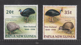 Papua New Guinea, 1990, Kiwi, Emu, Set Of 2v, MNH** - Kiwi