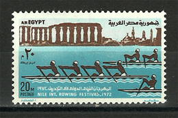 Egypt - 1972 - ( 3rd Nile Intl. Rowing Festival, Dec. 1972 - ROWING - Sculling Race, View Of Luxor ) - MNH (**) - Egittologia