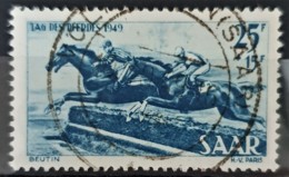 SAARLAND 1949 - Canceled - Mi 266 - Tag Des Pferdes 1949 25F+15F - Ongebruikt