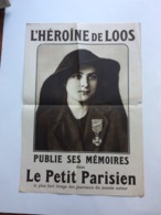 Affiche L' Héroine De LOOS Emilienne Moreau-Evrard Gra - Documenti Storici