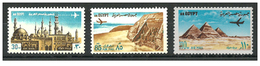 Egypt - 1972 - ( Azhar Mosque, Temples At Abu Simbel & Pyramids At Giza ) - MNH (**) - Egittologia