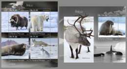 SAO TOME 2019 MNH Arctic Animals Tiere Am Nordpol Animaux D La Arctique M/S+S/S - OFFICIAL ISSUE - DH1951 - Arctic Wildlife