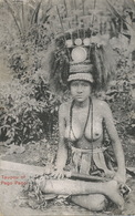 Taupou Of Pago Pago  Nude Topless Girl In Native Costume  Naval Station . A. Tattersall Photo Written Apia 1914 - American Samoa