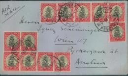 1939, Airmail Envelope With Decorative Multiple Franking "CAPETOWN" To Vienna - Sin Clasificación