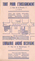 BU 1760 /   BUVARD   - TOUT POUR L'ENSEIGNEMENT  LIBRAIRIE ANDRE DESVIGNE LYON - Papeterie