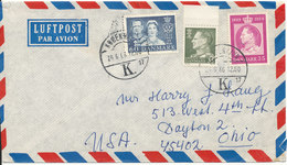 Denmark Air Mail Cover Sent To USA Copenhagen 24-6-1966 - Airmail
