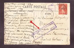 SC-19-61 OPEN LETTER FROM FRANCE TO PETROGRAD. WAR CENZOR MARK. - Cartas & Documentos