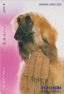 Carte Orange Japon - Série KIOSK - ANIMAL - CHIEN - LEVRIER AFGHAN - DOG - Japan Prepaid JR Card - HUND - 1193 - Dogs