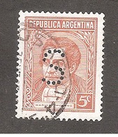 Perforado/perfin/perforé Argentina YT No 368 Mariano Moreno  S Cerveceria Schlau, SA  Rosario - Used Stamps