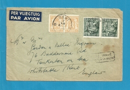 710+768 Op Brief Per Luchtpost (aviuon) Met Stempel GENT Naar ENGLAND, Stempel TROUVE A LA BOITE - 1948 Export