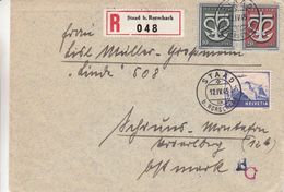 Suisse - Lettre Recom De 1945 - Oblit Staad - - Lettres & Documents