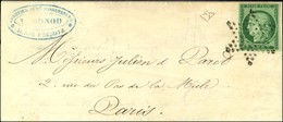Etoile / N° 2 Belles Marges Sur Lettre Avec Texte Adressé De Paris Pour Paris. Au Verso, Càd D'arrivée 20 MAI 53. - SUP. - 1849-1850 Ceres