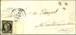 Grille / N° 3 Bdf Intégral Avec Fond De Sûreté Càd T 14 PAU (64) Sur Lettre Pour Mont De Marsan. 1849. - TB / SUP. - R. - 1849-1850 Ceres