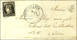 Grille / N° 3 Noir Intense Sur Blanc Càd T 13 PONTAILLIER (20). 1849. - TB / SUP. - 1849-1850 Ceres