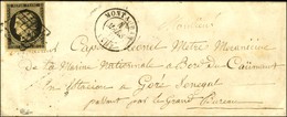 Grille / N° 3 Càd T 15 MONTAUBAN Sur Lettre Adressée à Un Militaire '' De La Marine Nationale à Bord Du Caïmant En Stati - 1849-1850 Ceres