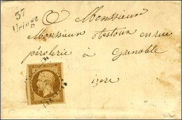 PC 3446 / N° 9 Cursive 37 / Uriage Sur Lettre Locale Pour Grenoble. Au Verso, Càd D'arrivée 1853. - TB. - R. - 1852 Luis-Napoléon