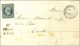 PC 3587 / N° 10 Càd T 15 SASSENAGE (37), Cursive 37 / Villard- / De-Lans. 1853. - TB / SUP. - 1852 Louis-Napoleon