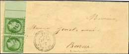 PC 1457 / N° 12 Paire Bdf Intégral Avec Filet D'encadrement Càd T 22 GRIGNOLS (32) Sur Lettre Locale. 1857. - SUP. - RR. - 1853-1860 Napoléon III.