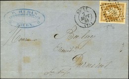 PC 2738 / N° 13 Type 2 Exceptionnelles Marges Càd T 15 ROUEN (74) Sur Lettre Au Tarif Des Recettes Réunies Pour Darnetal - 1853-1860 Napoléon III