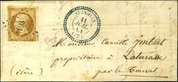 PC Bleu 4093 / N° 13 Type 2 (leg Def) Càd T 22 Bleu ST ISMIER (37) Sur Lettre Locale. 1861. - TB / SUP. - R. - 1853-1860 Napoléon III.