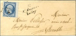 PC 3208 / N° 14 Bdf Très Belles Marges, Cursive 37 / St Maurice / Lalley Sur Lettre Pour Grenoble. Au Verso, Càd D'arriv - 1853-1860 Napoléon III
