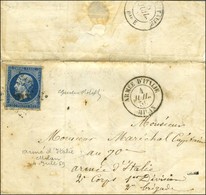 Losange A 1000 / N° 14 Càd ARMEE D'ITALIE / MILAN 4 JUIL. 59 Sur Lettre Avec Texte Daté De Milan Le 3 Juillet 1859 Adres - 1853-1860 Napoleone III