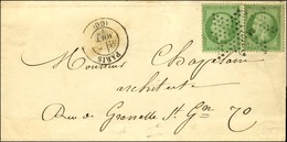 Etoile / N° 20 (2) Càd PARIS (60) Sur Lettre Locale. 1867. - SUP. - 1862 Napoleone III