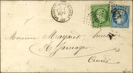 GC 426 / N° 20 + 37 Càd T 16 BELLEGARDE-EN-MARCHE (22) 1 SEPT. 71, 1er Jour Du Changement De Tarif. - SUP. - 1862 Napoleon III